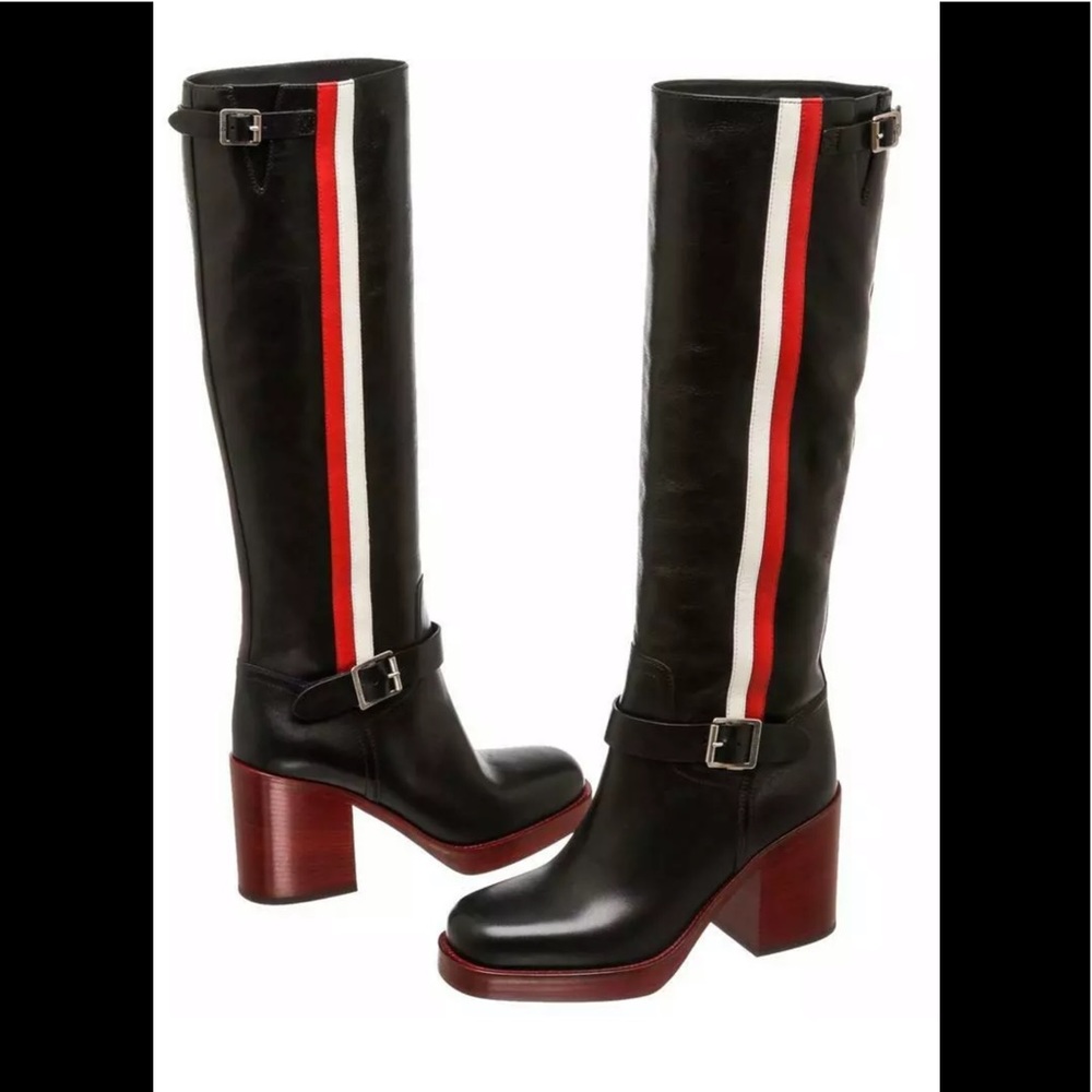 🎉HP🎉 New! Dior Black Tall Striped Boots